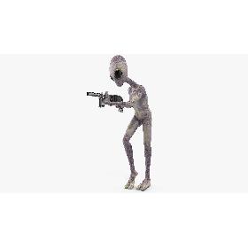 Humanoid Alien Attacking Pose model